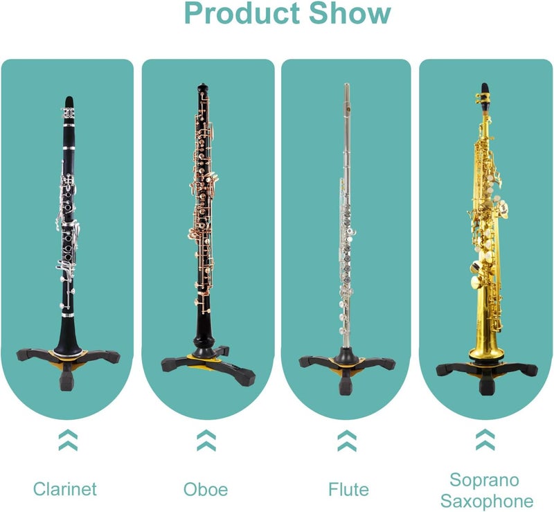 Danchet Foldable Portable Soprano Saxophone Stand, Sax Tripod Holder, Portable Soprano Saxophone Stand… - Image 5